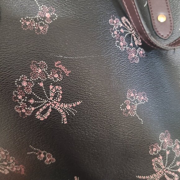 Coach F78283 Reversible City Tote With Ribbon Bouquet Print - Picture 7 of 9